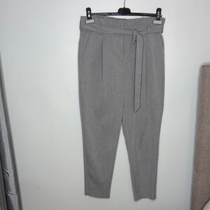 RW&CO. Charcoal Cropped Pants with Tie Belt